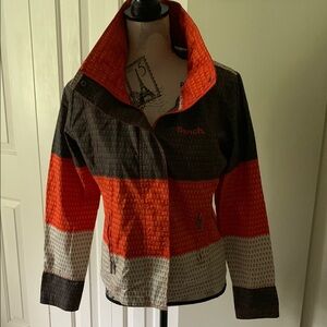 Bench Orange Brown Jacket with High Collar and Hood